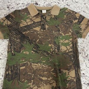 Vintage Men's Realtree Rattlers Brand Camo Polo Shirt